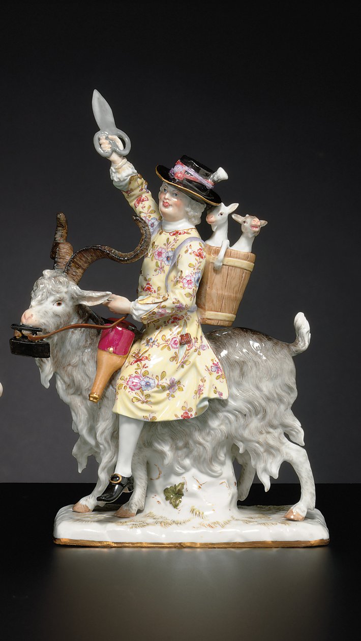 Meissen-figur av den walisiske skredderen, sent på 1800-/1900-tallet (porselen) av Johann Joachim (after) Kändler