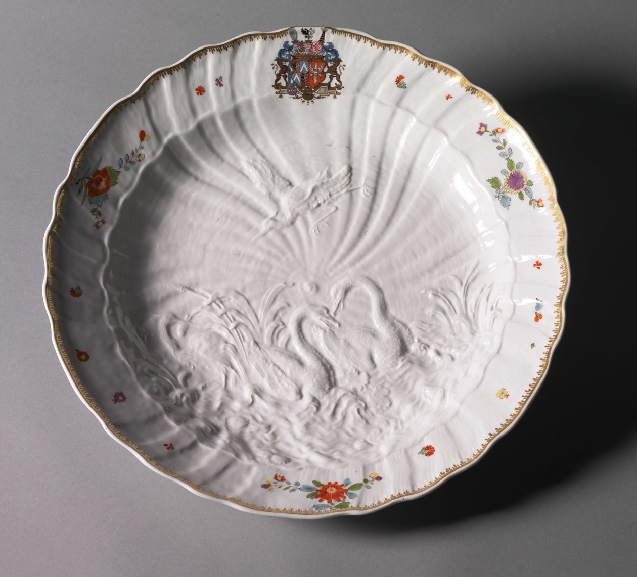 Plate from the Swan Service, manufacturer Meissen Porcelain Factory, Germany, c.1737-1741 (porcelain) av Johann Joachim (after) Kändler
