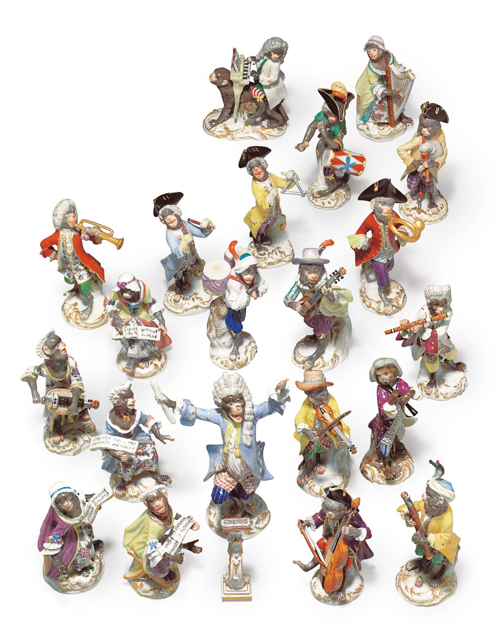 Meissen tjueen stykke apeband av Johann Joachim Kändler