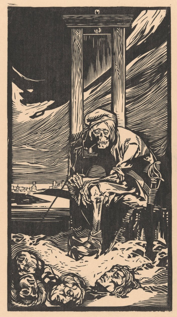 Døden av en giljotin (trykk) av Johann Joseph Aarts