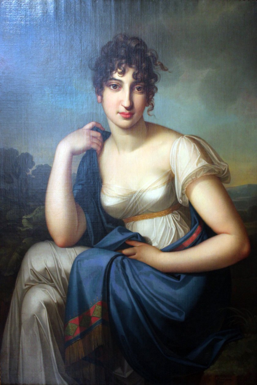Portrett av Amalie Beer (1767-1854) av Johann Karl Heinrich Kretschmar