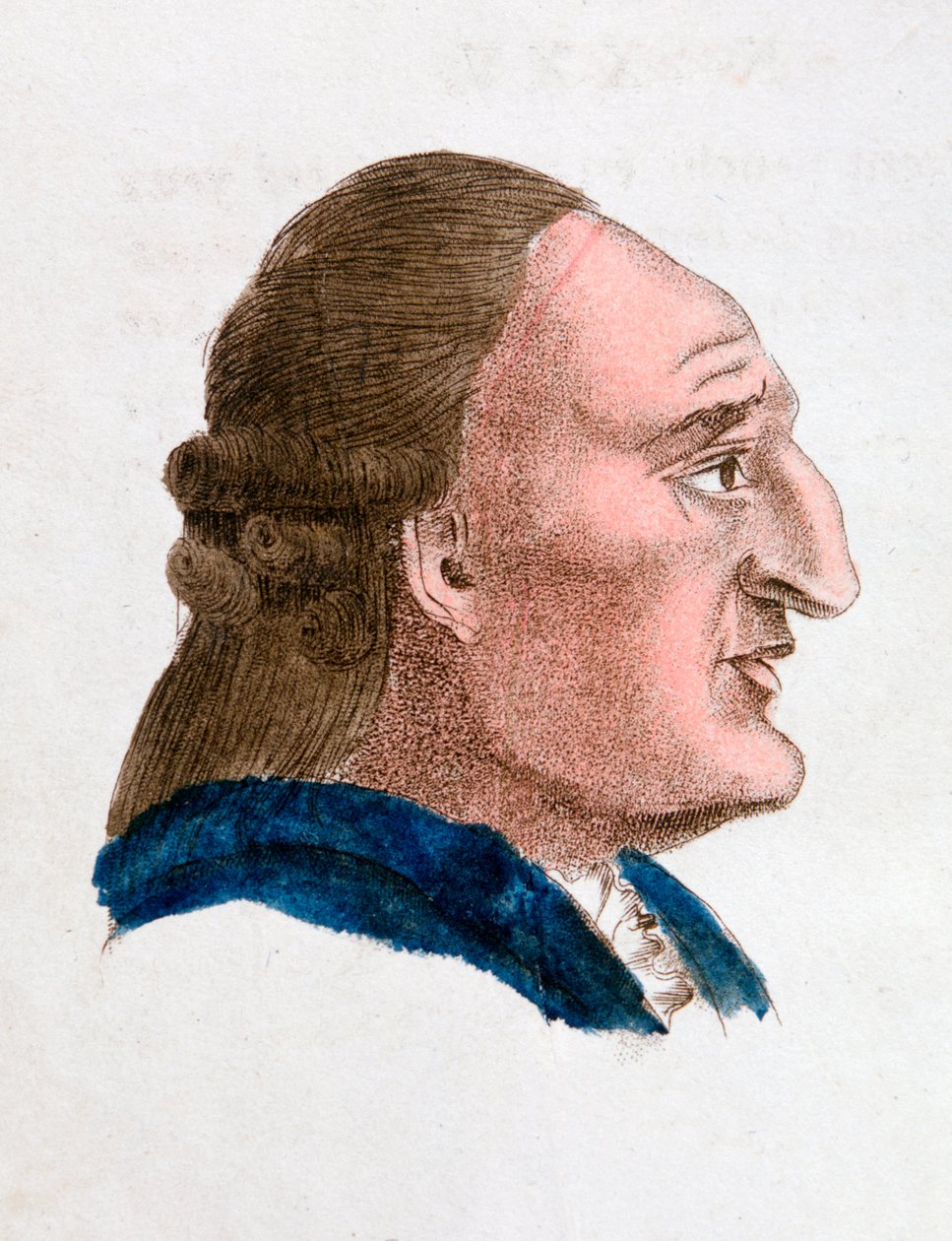 Ansiktsegenskapene til en brennende, lidenskapelig temperert person, 1808 av Johann Kaspar Lavater