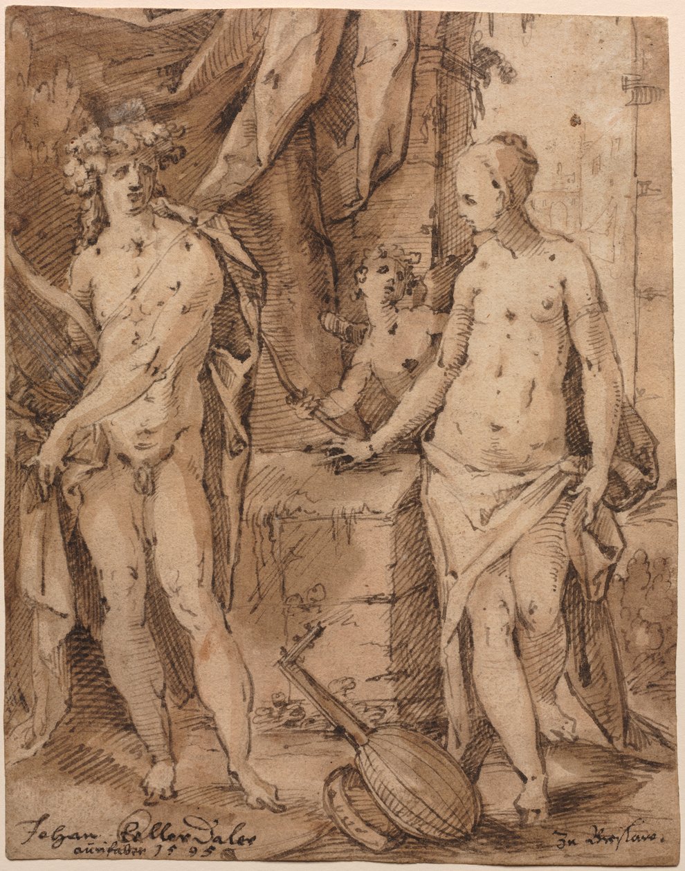 Apollo med Erato og Cupid av Johann Kellerthaler