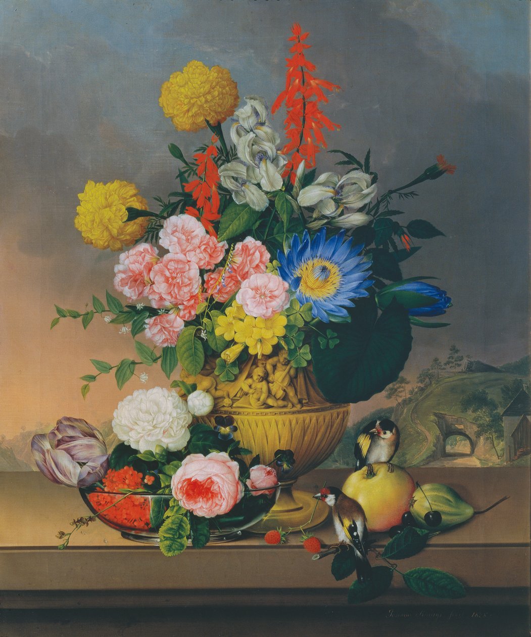Stilleben med en bukett blomster av Johann Knapp