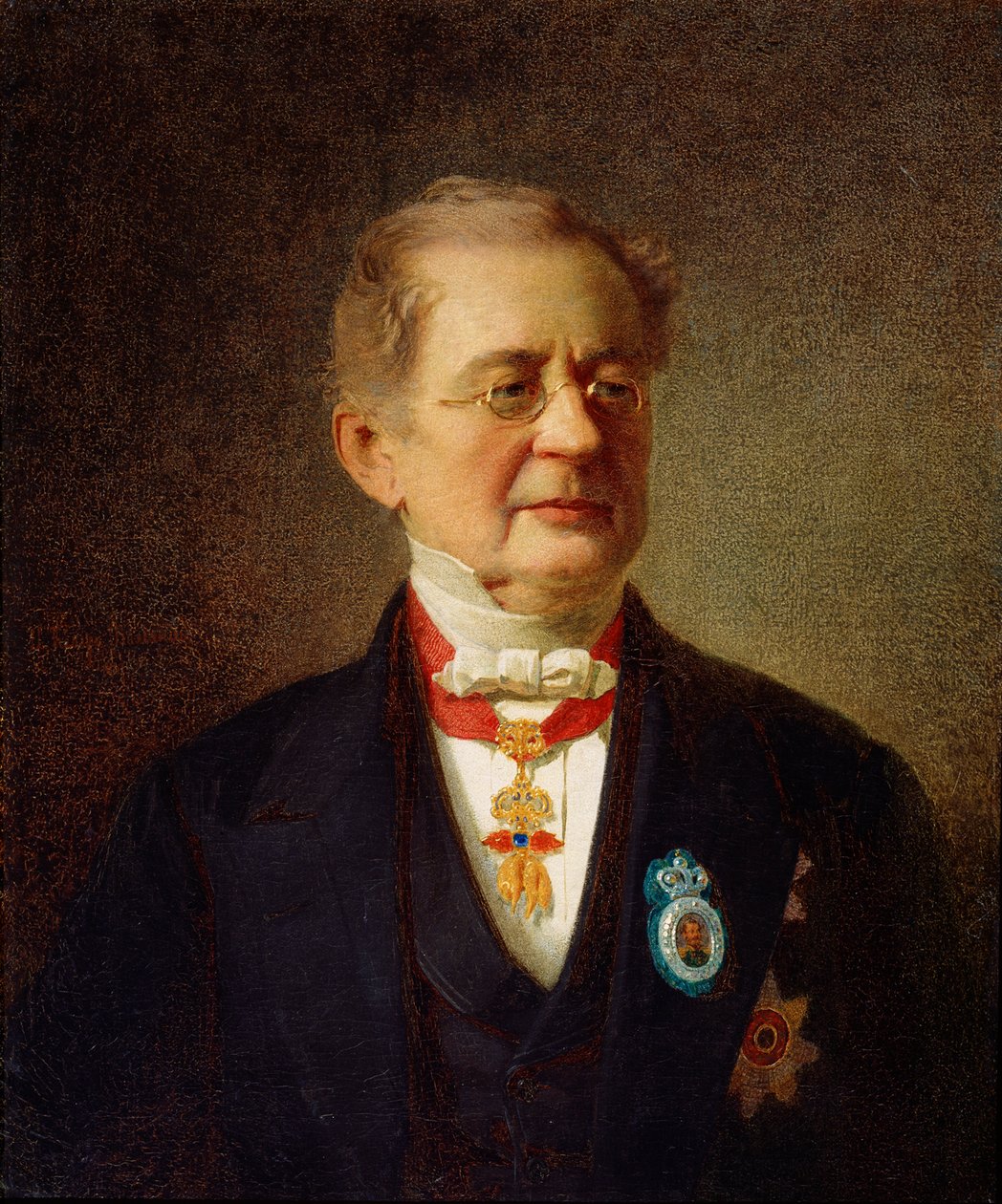 Portrett av kansler prins Alexander M Gorchakov, 1867. av Johann Koler
