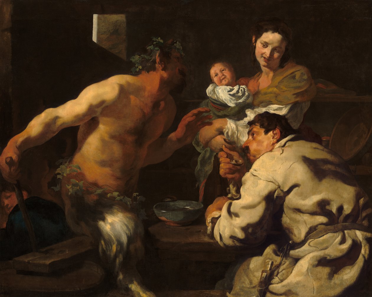 Satyren og bonden av Johann Liss