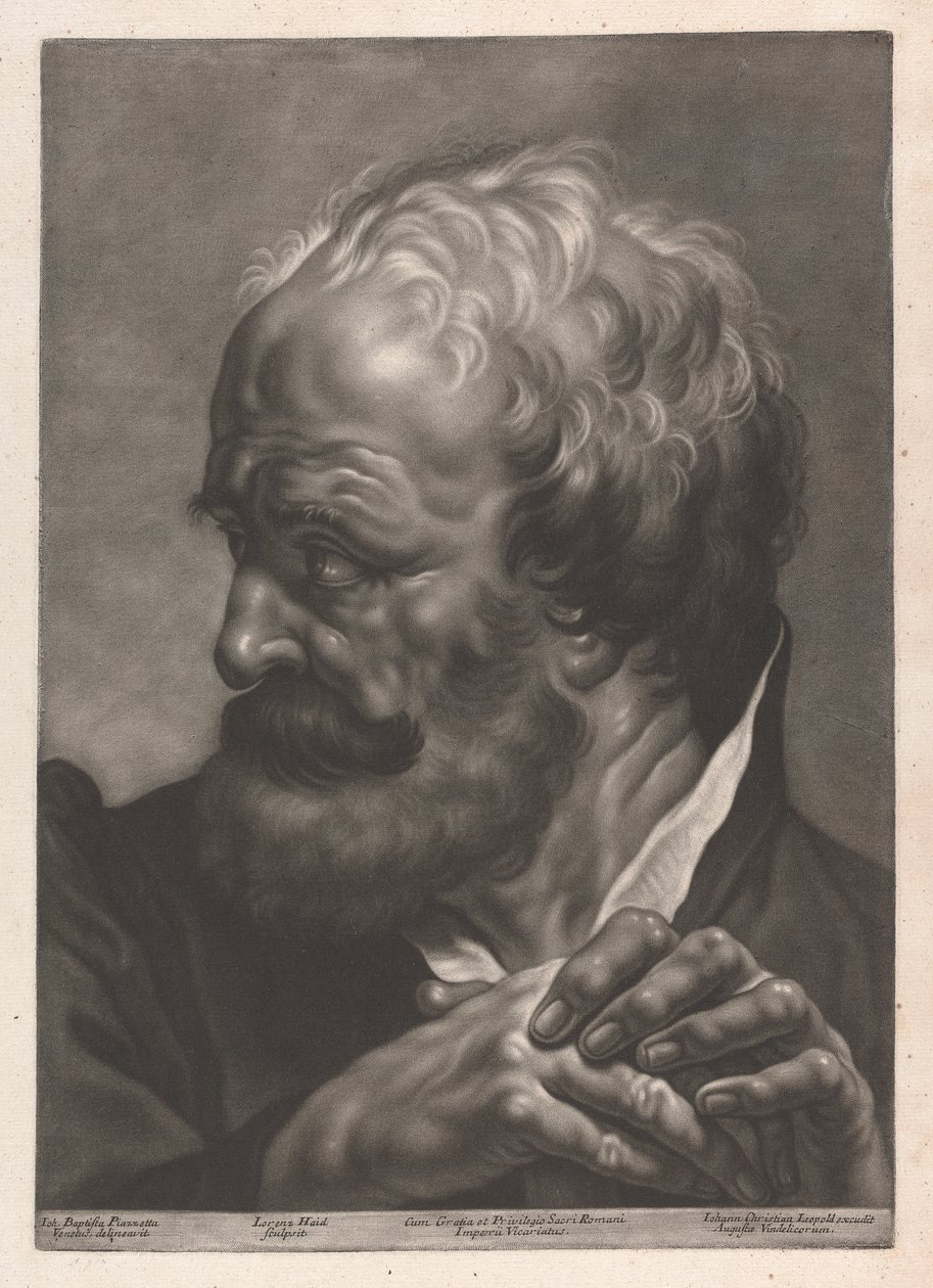 Portrett av en mann av Johann Lorenz Haid