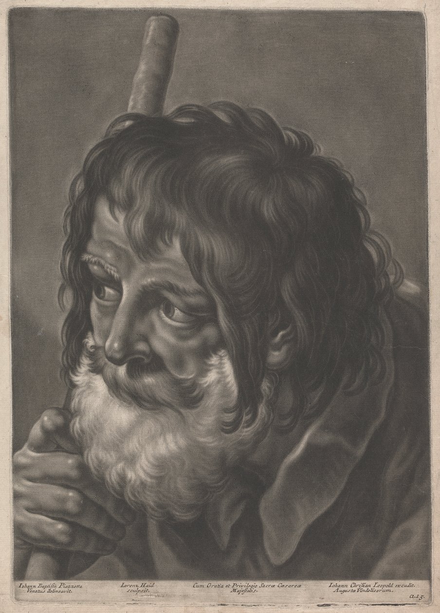 Portrett av en mann med en stav av Johann Lorenz Haid