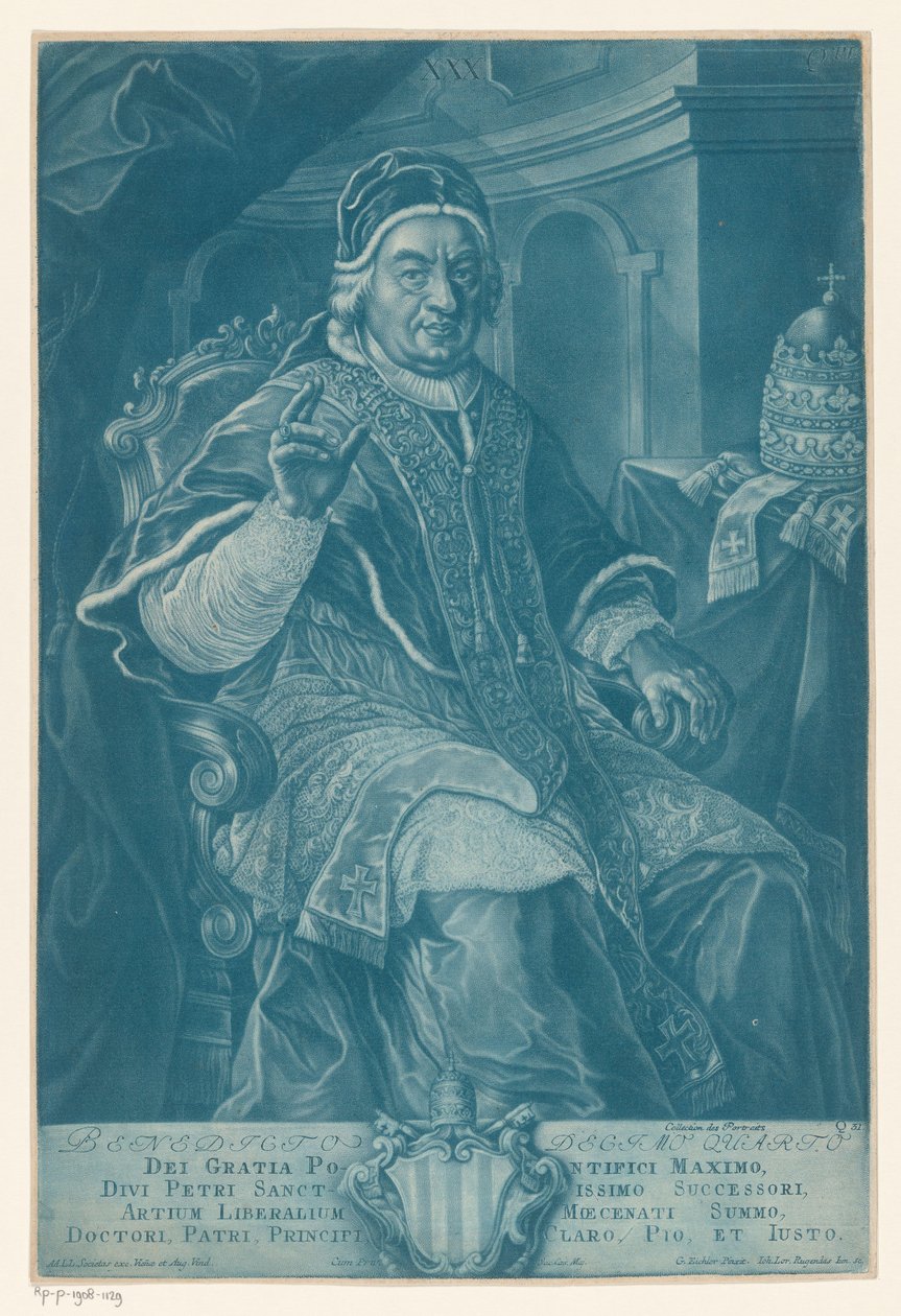 Portrett av Benedikt XIV av Johann Lorenz Rugendas (II)