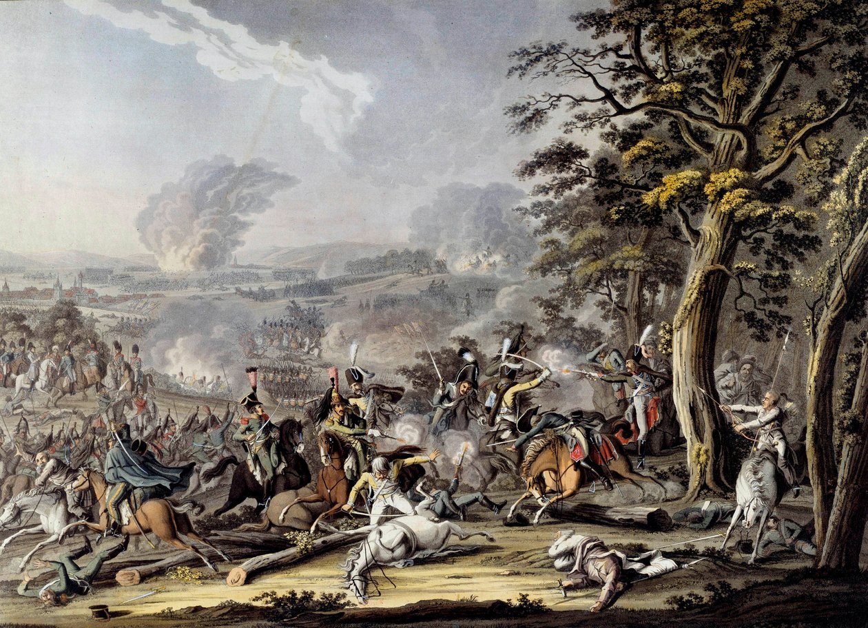 War of the Fourth Coalition: "" syn på slaget ved Friedland av Johann Lorenz Rugendas