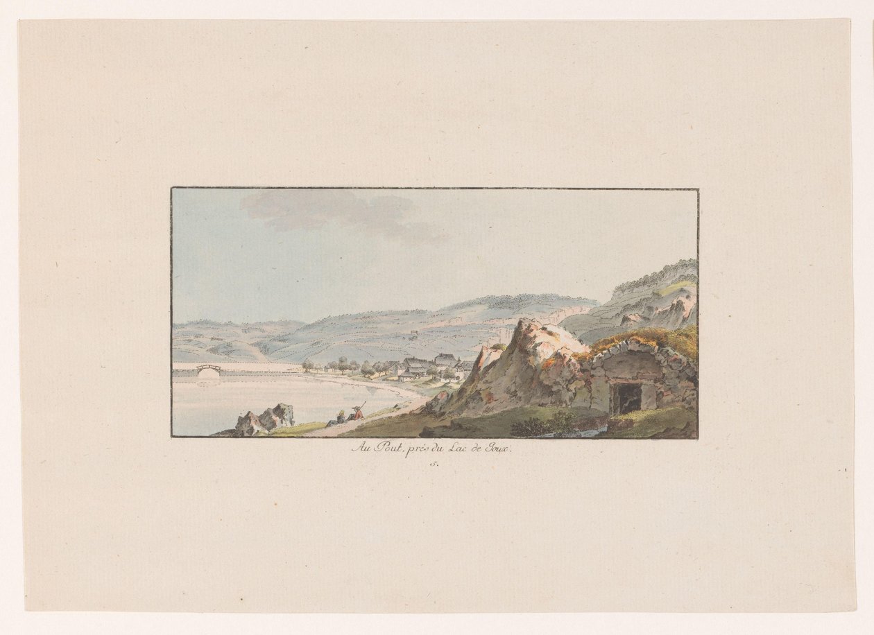 Utsikt over Pout ved Lac de Joux Au Pout, pres du Lac de Joux (tittel på objekt) Utsikt over Sveits (serietittel) Collection de quelques vues dessinées en Suisse d