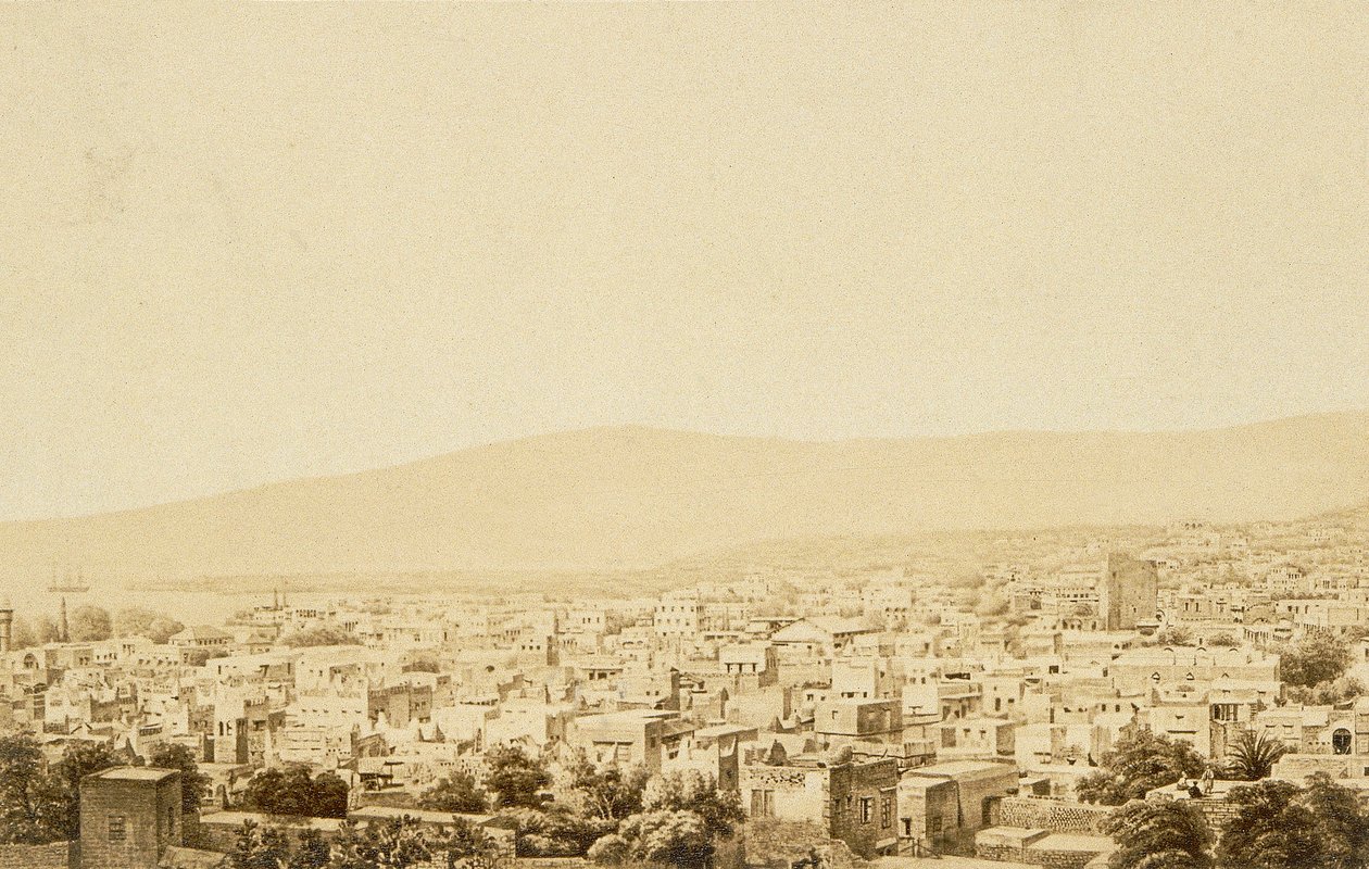 Beirut. Etsning av Bernatz et alii - Steinkopk J.F. Redaktør av Johann Martin Bernatz