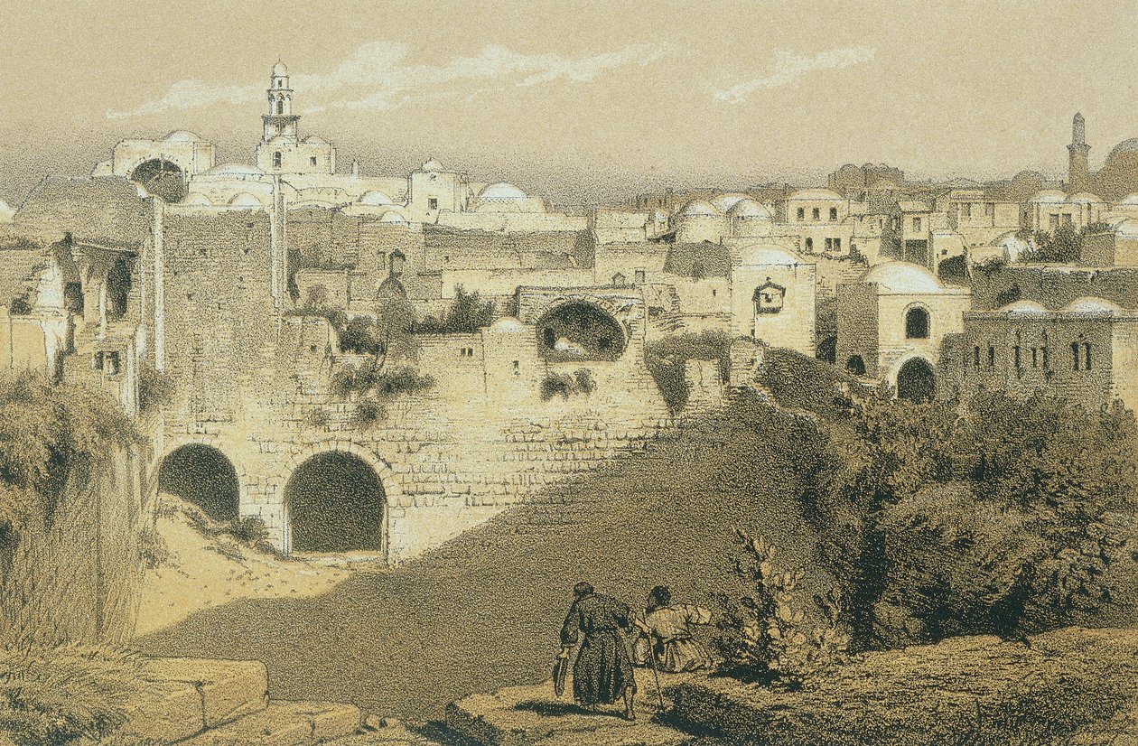 Bethesda. Etsning av Bernatz et alii - Steinkopk J.F. Redaktør av Johann Martin Bernatz