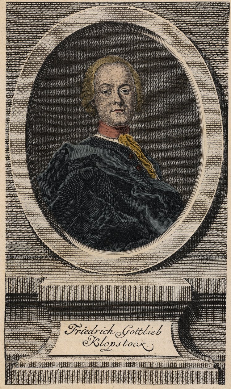 Friedrich Gottlieb Klopstock (1724-1803), tysk poet av Johann Martin Bernigeroth