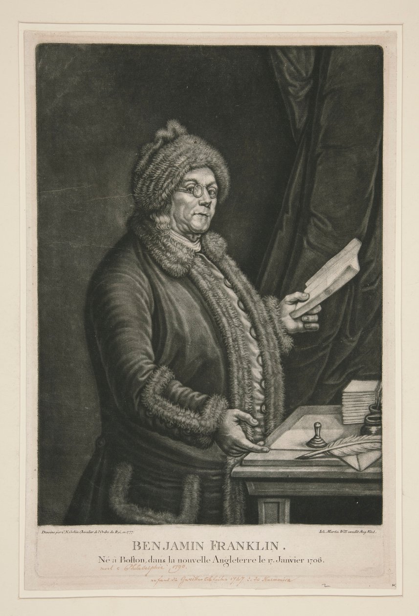 Benjamin Franklin av Johann Martin Will