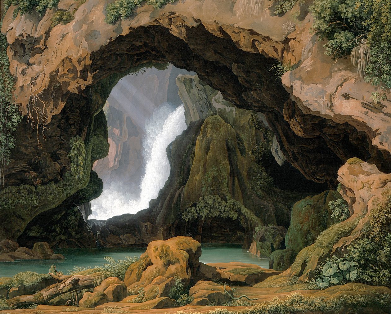 Neptuns grotte i Tivoli, 1812 av Johann Martin von Rohden