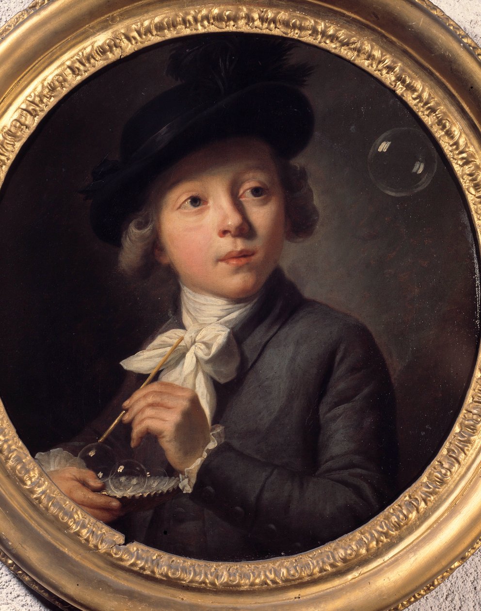 Såpebobler eller et portrett av J. A. Laurens. Maleri av Melchior Wyrsch (1732-1798). 1784. Museum of Fine Arts i Besançon av Johann Melchior Joseph Wyrsch or Wursch