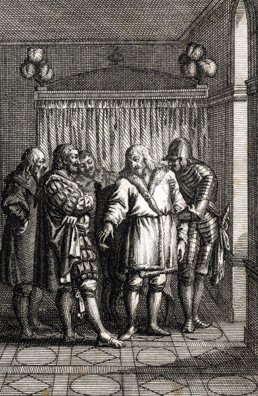 Keiser Rudolf I av Hapsburg bestemmer seg for sin siste tur til Speyer av Johann Michael Mettenleiter
