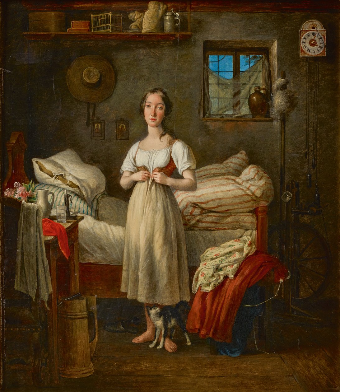 En jentes morgentoalett av Johann Michael Neder