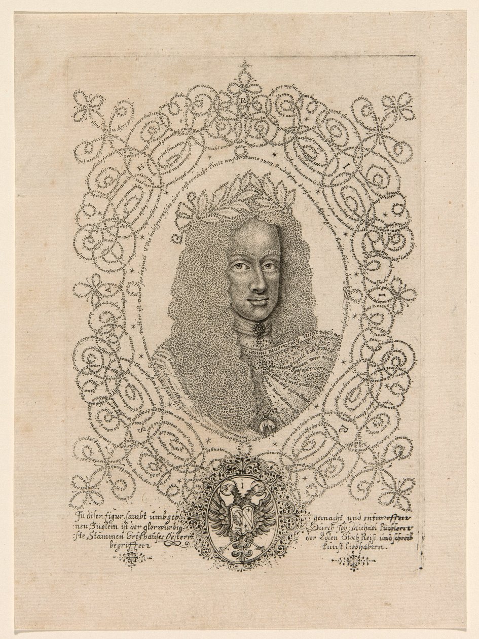 Joseph I (august), den hellige romerske keiseren av Johann Michael Puchler