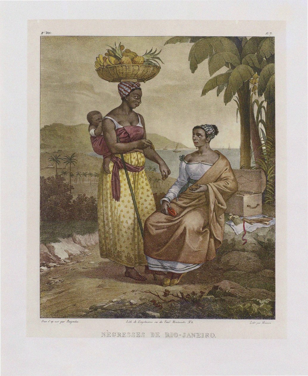 Svarte kvinner fra Rio de Janeiro. Fra Picturesque Journey in Brazil, 1835. av Johann Moritz Rugendas