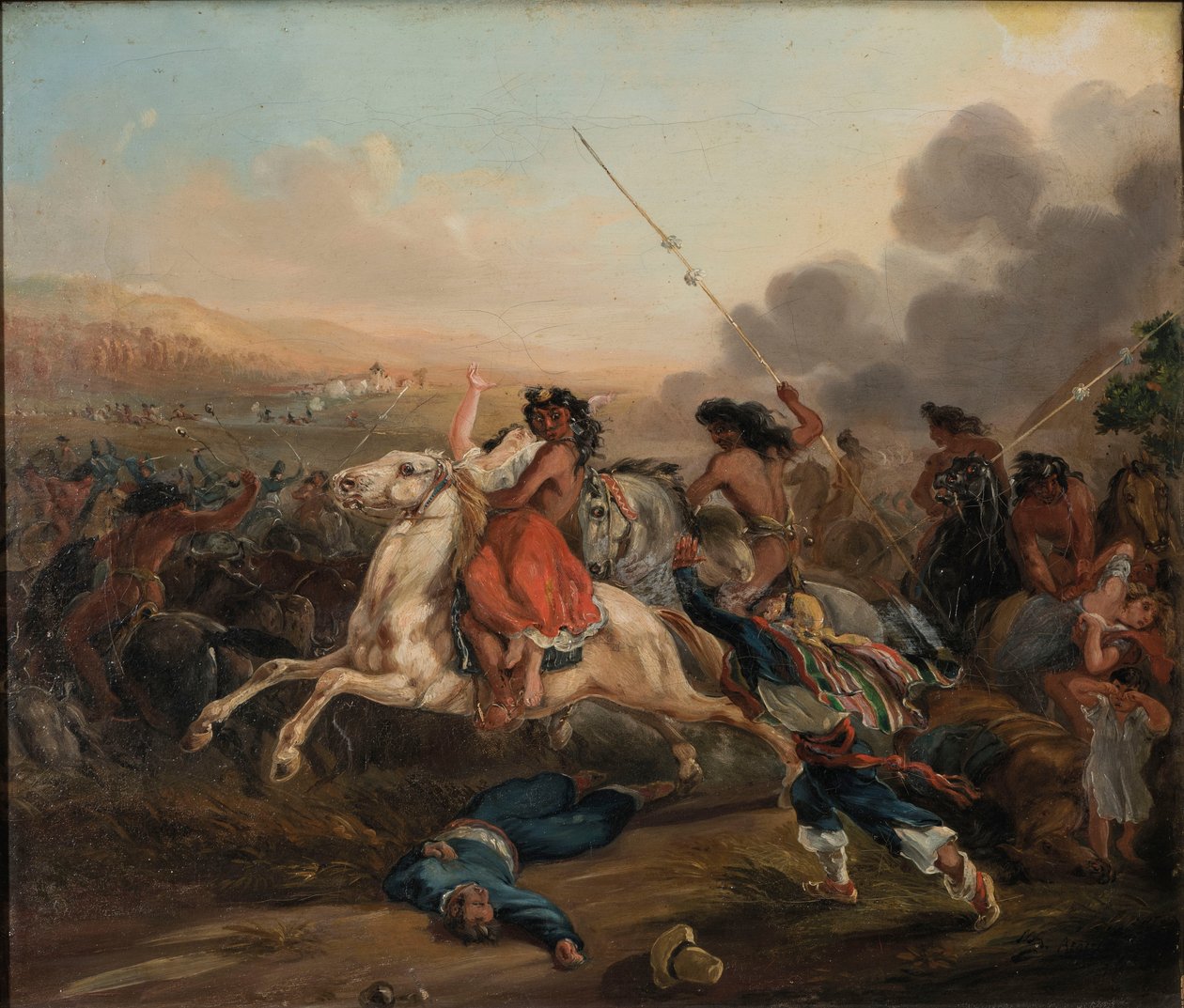 Bortrykkelsen (El Malón) av Johann Moritz Rugendas