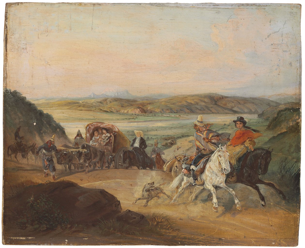 Veien fra Santiago til Valparaiso av Johann Moritz Rugendas