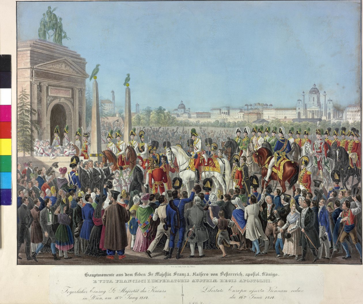 Frans Is inntreden i Wien den 16.6.1814 av Johann Nepomuk Hoechle