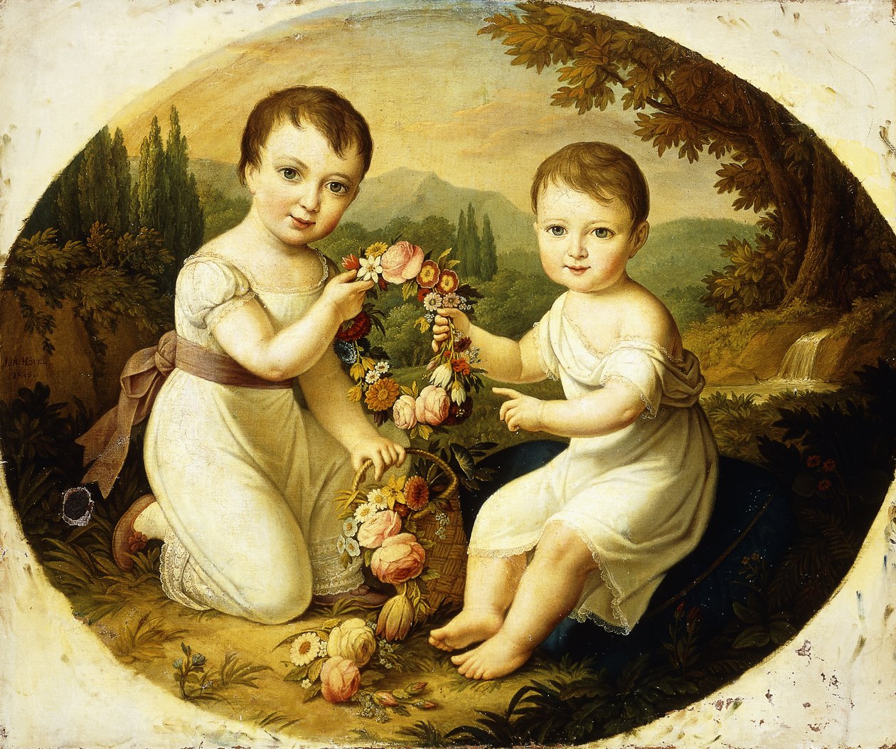Napoleon og Josephine, 1825 av Johann Nepomuk Hofel