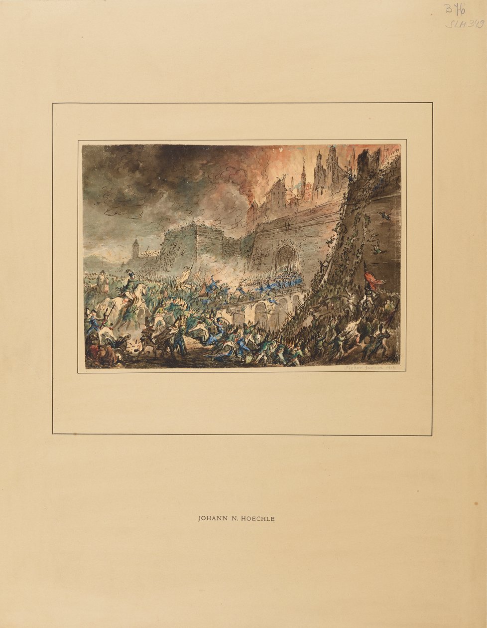 Storming av Wien ved Stubentor av den franske hæren i 1809 av Johann Nepomuk Höchle