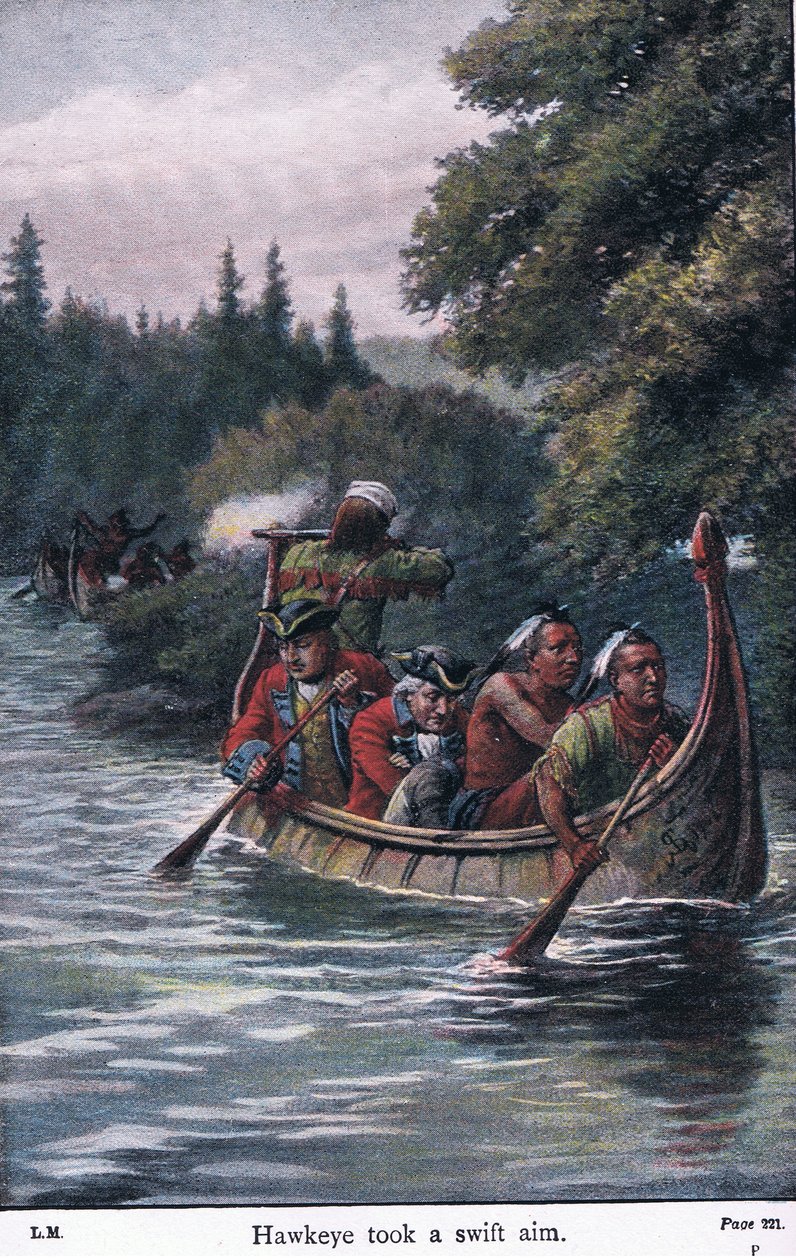 Hawkeye tok et raskt sikte, 1910 av Johann Nepomuk Schonberg