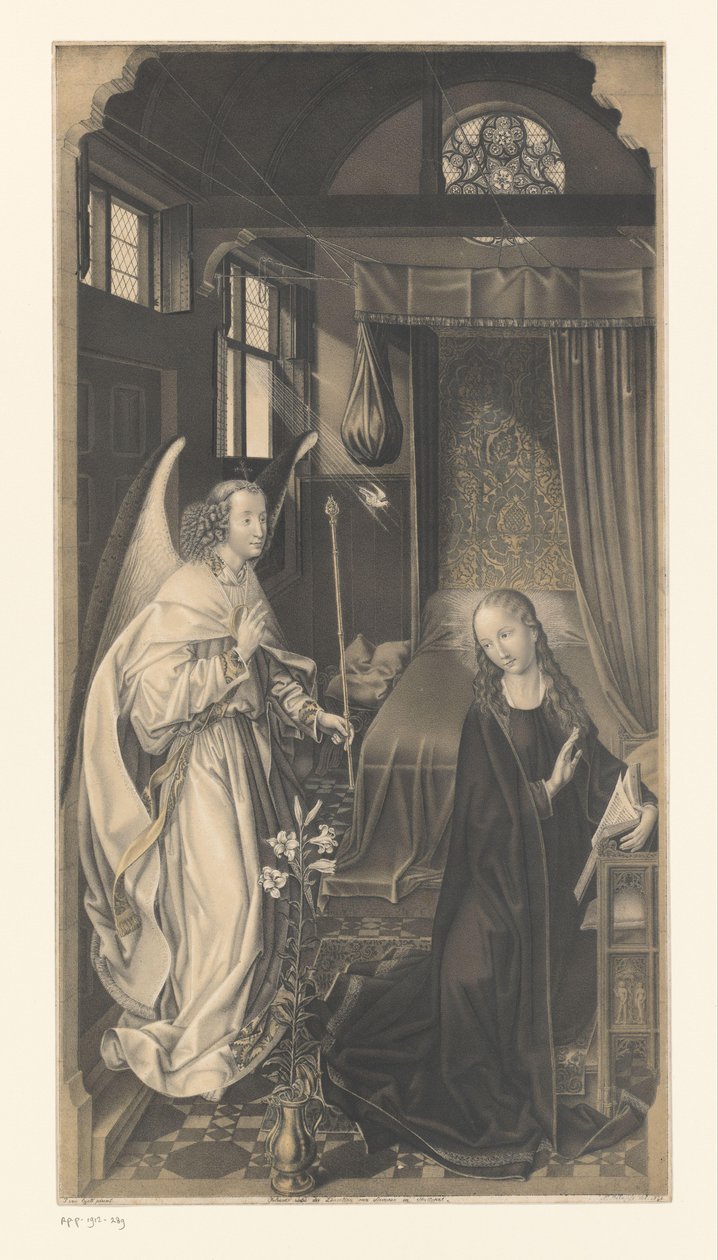 Kunngjøring Verk fra samlingen til brødrene Boisserée (serietittel) Galerie des Frères Boisserée (serietittel) av Johann Nepomuk Strixner