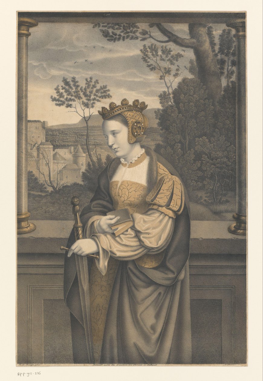 Saint Catherine Verk fra samlingen til brødrene Boisserée (serietittel) Galerie des Frères Boisserée (serietittel) av Johann Nepomuk Strixner
