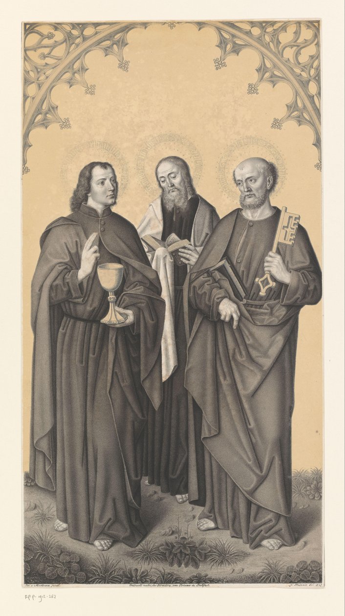 Johannes, Matteus og Peter Verk fra samlingen til brødrene Boisserée (serietittel) Galerie des Frères Boisserée (serietittel) av Johann Nepomuk Strixner