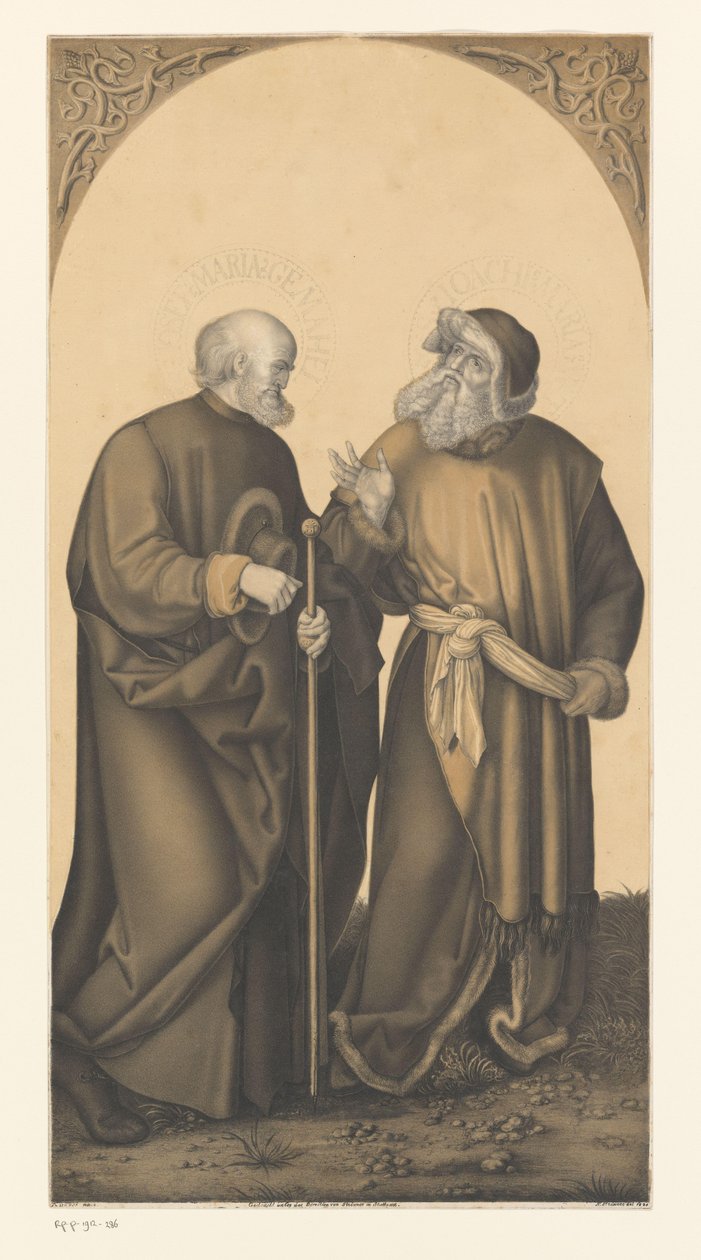 Saint Joseph og Joachim Verk fra samlingen til brødrene Boisserée (serietittel) Galerie des Frères Boisserée (serietittel) av Johann Nepomuk Strixner