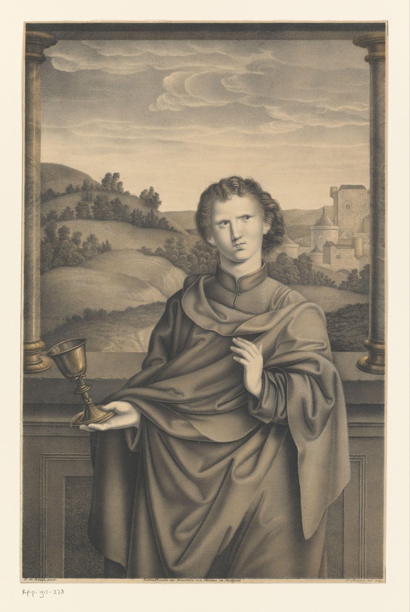 Johannes evangelisten Verk fra samlingen til brødrene Boisserée (serietittel) Galerie des Frères Boisserée (serietittel) av Johann Nepomuk Strixner