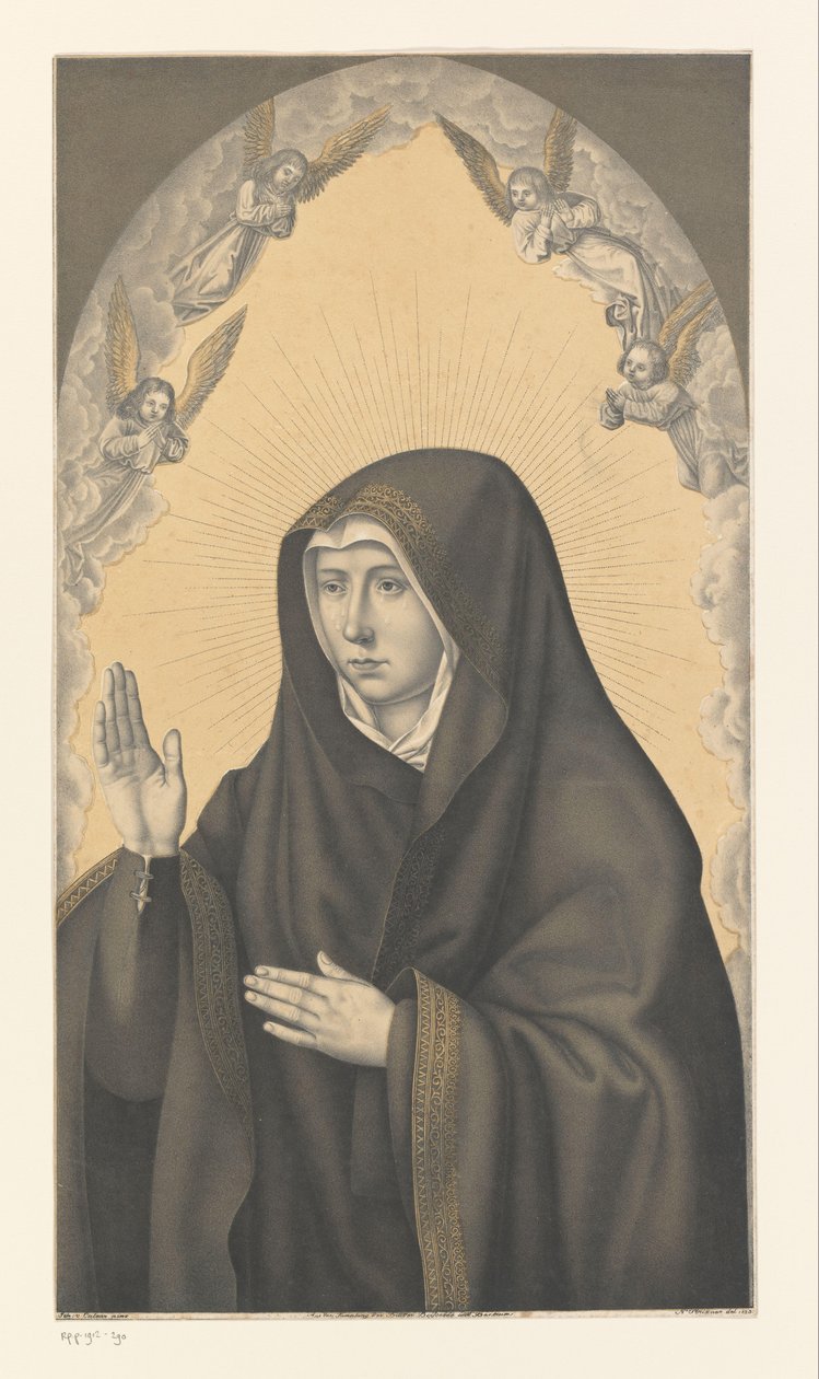 Mary som Mater dolorosa Verk fra samlingen til brødrene Boisserée (serietittel) Galerie des Frères Boisserée (serietittel) av Johann Nepomuk Strixner