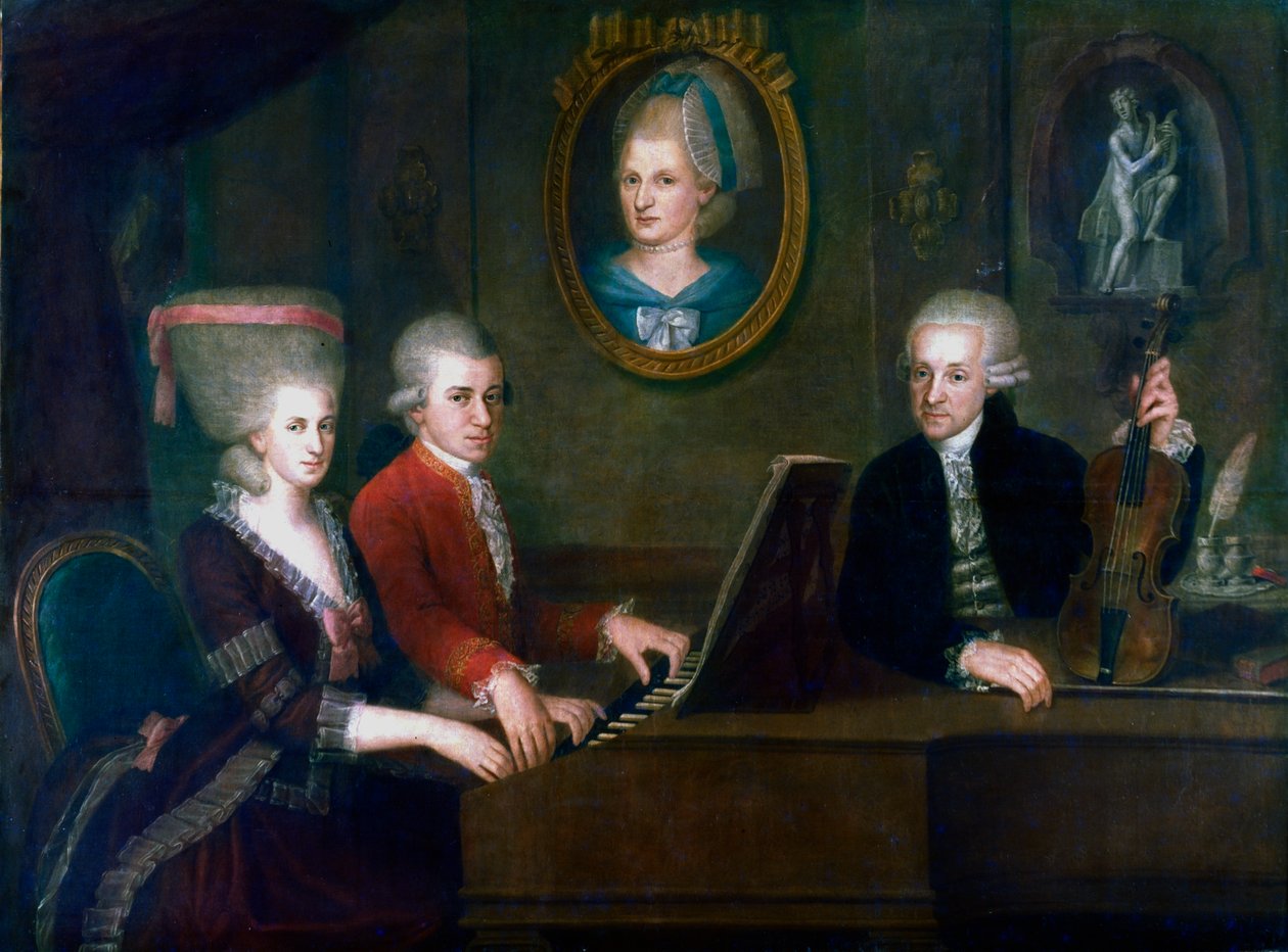 Mozart-familien, 1780-1781 av Johann Nepomuk della Croce