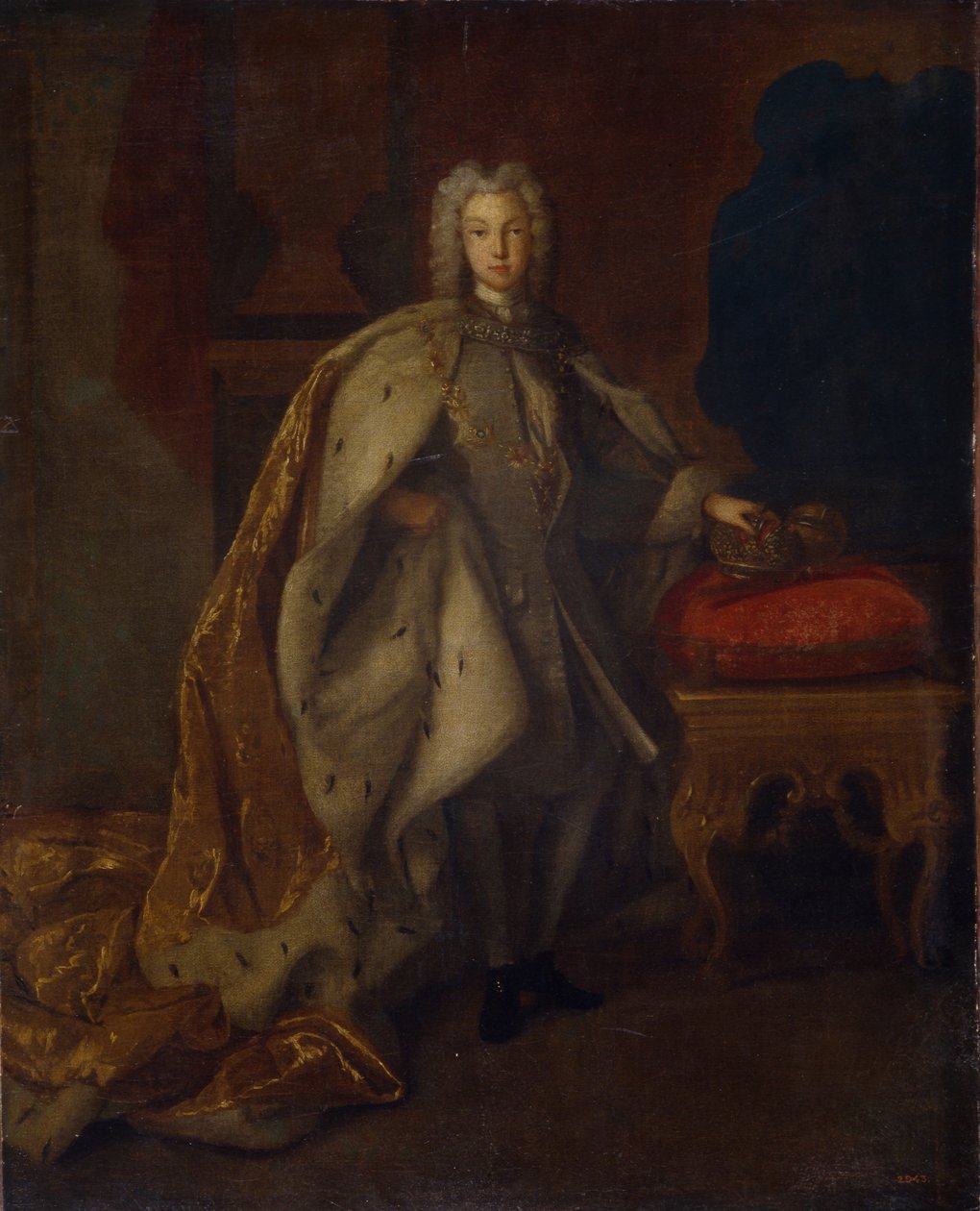 Portrett av tsaren Peter II av Russland 1715-1730, 1728 av Johann Paul Luedden