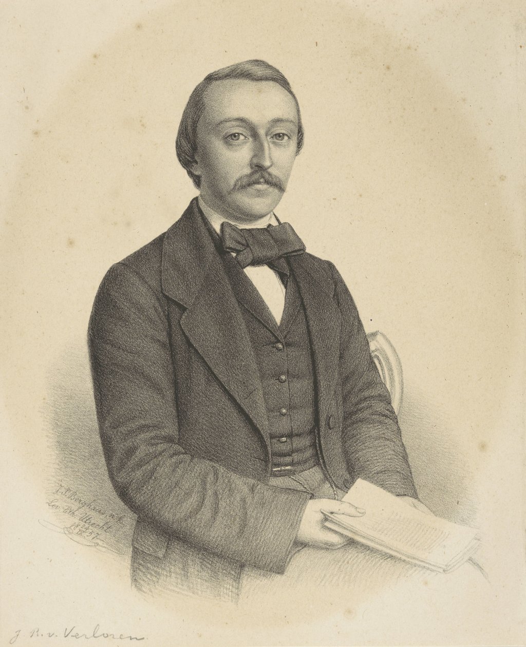 Portrett av en ukjent mann av Johann Peter Berghaus