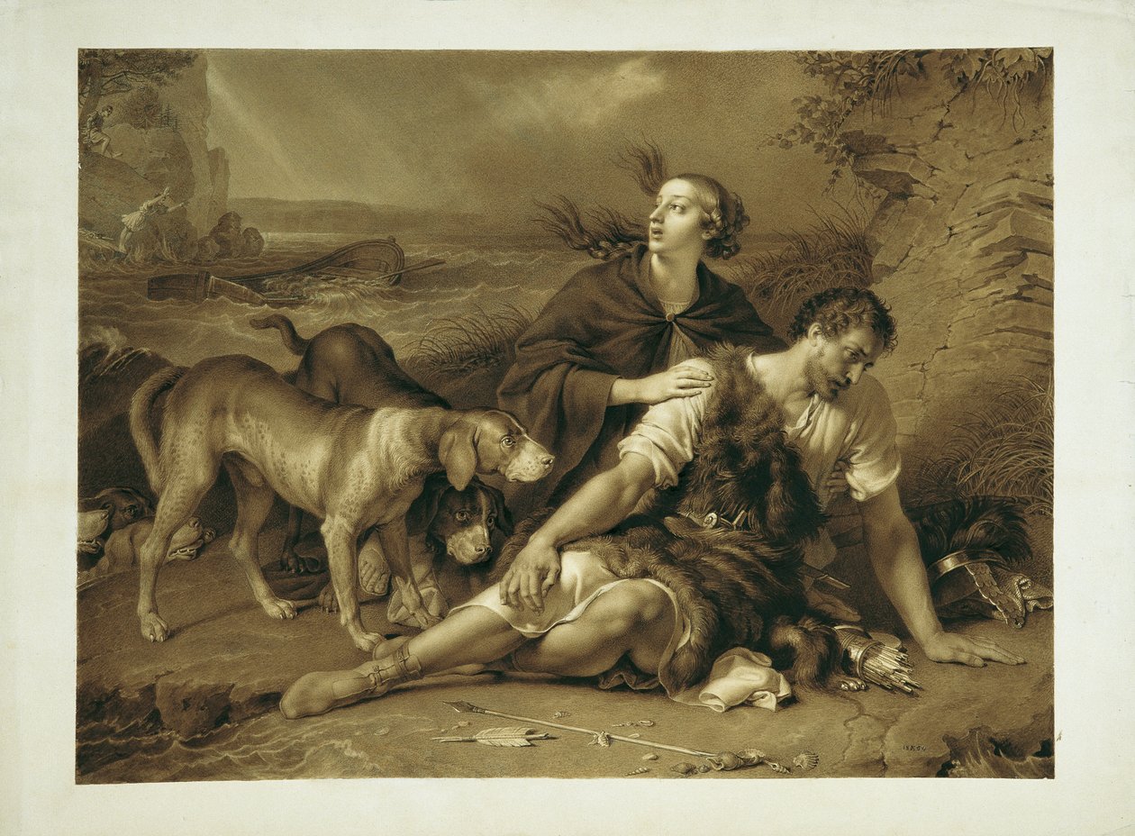 Arindal og Daura av Johann Peter Krafft