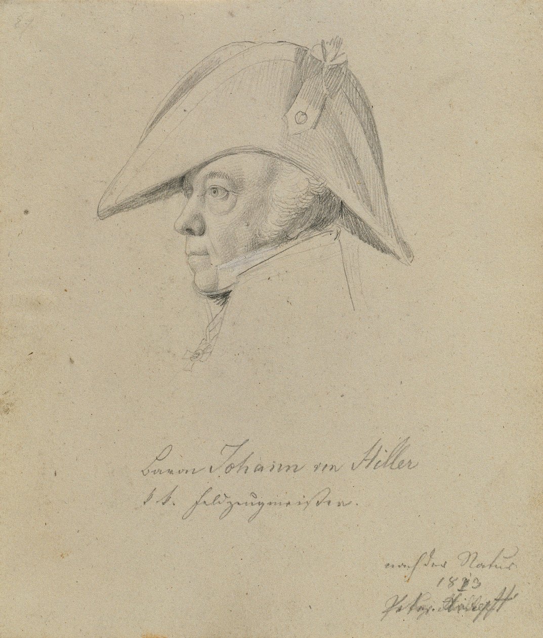 Baron Johann von Hiller av Johann Peter Krafft