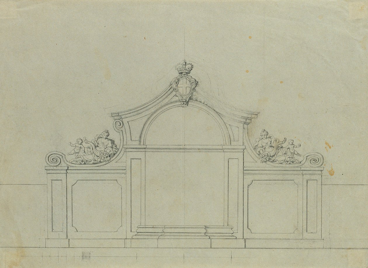 Fontene i ferskenhagen til Upper Belvedere av Johann Peter Krafft