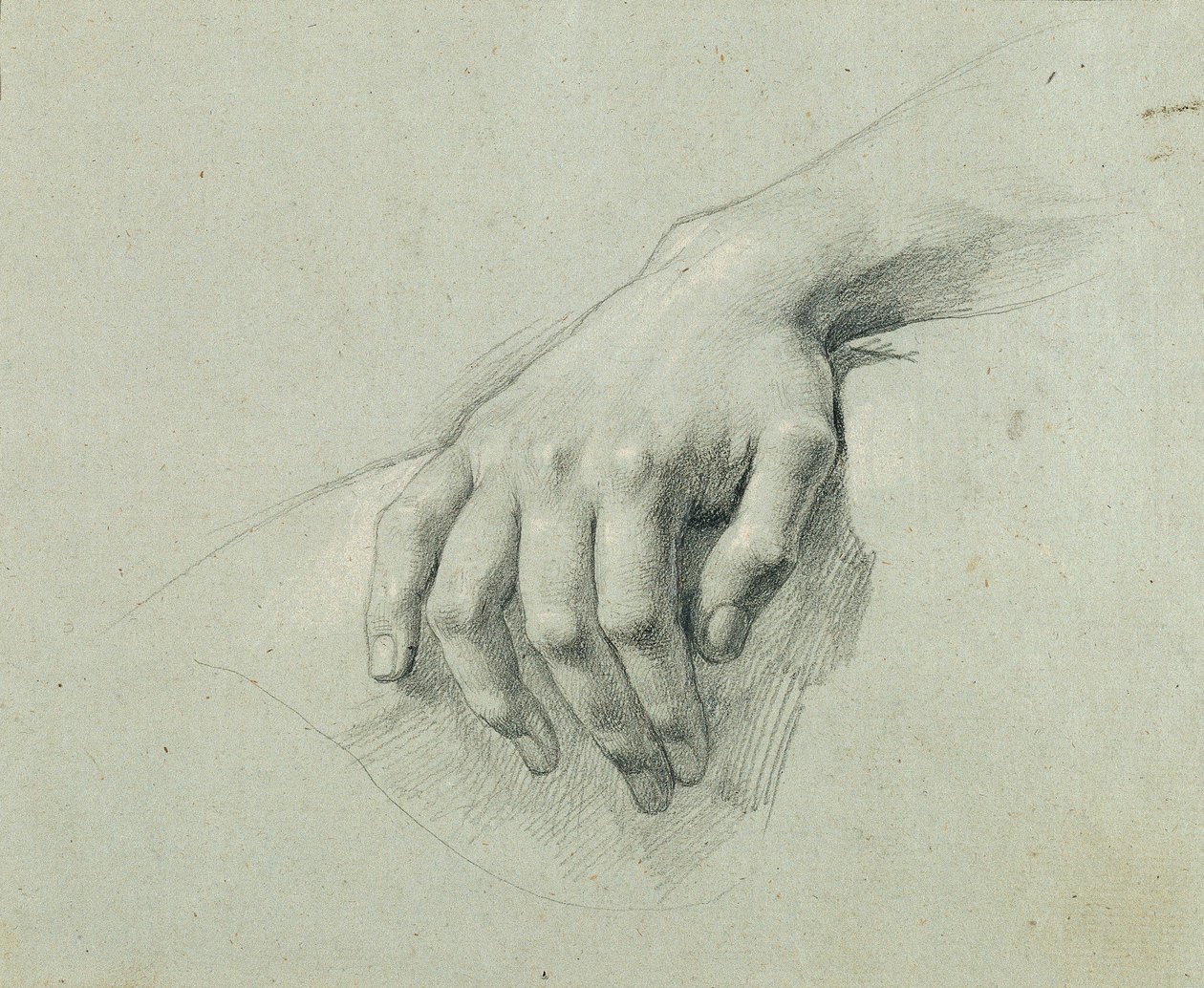Håndstudie for "Arindal og Daura" av Johann Peter Krafft