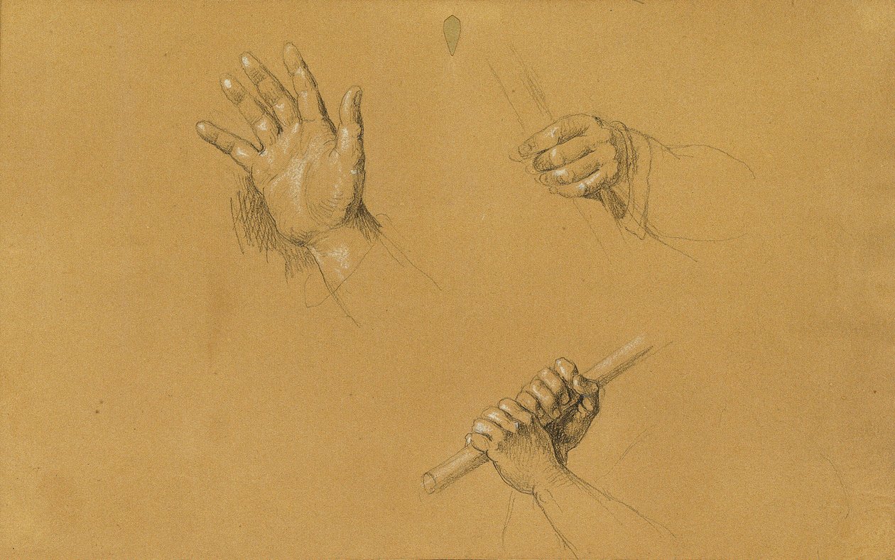 Håndstudier for "Scene fra Tyrolean Freedom Fight" av Johann Peter Krafft