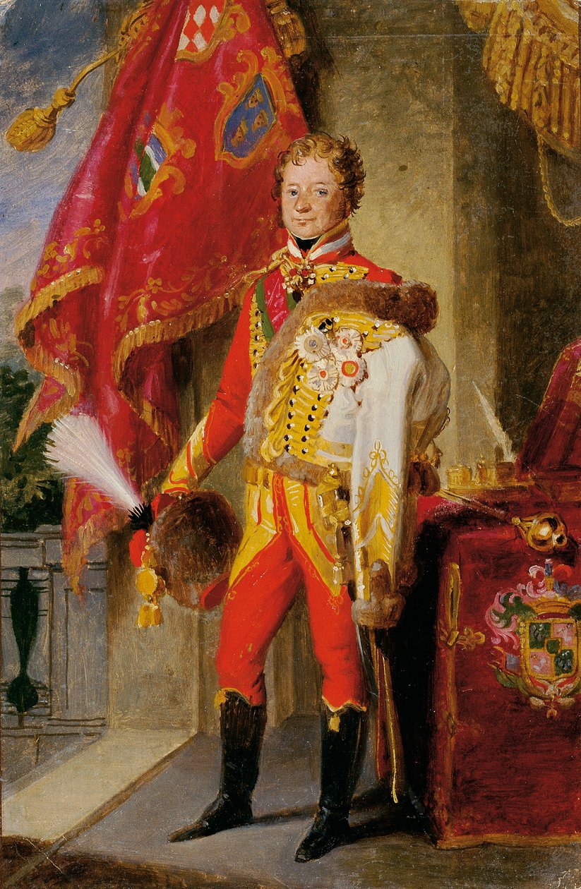 Ignaz grev Gyulay von Naros-Nemeth og Nadaska i ungarsk uniform av Johann Peter Krafft