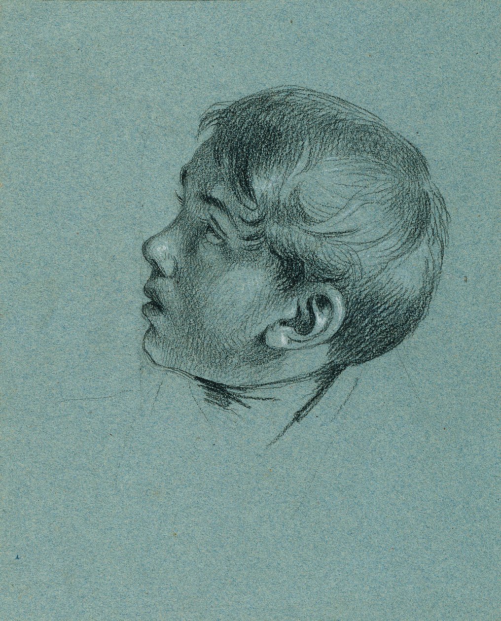 Hovedstudie av en gutt for "Return of Emperor Franz from Pressburg" av Johann Peter Krafft