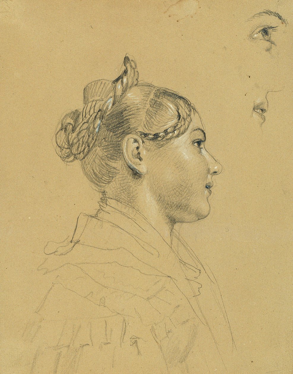Jentestudie for "Return of Emperor Franz from Pressburg" av Johann Peter Krafft