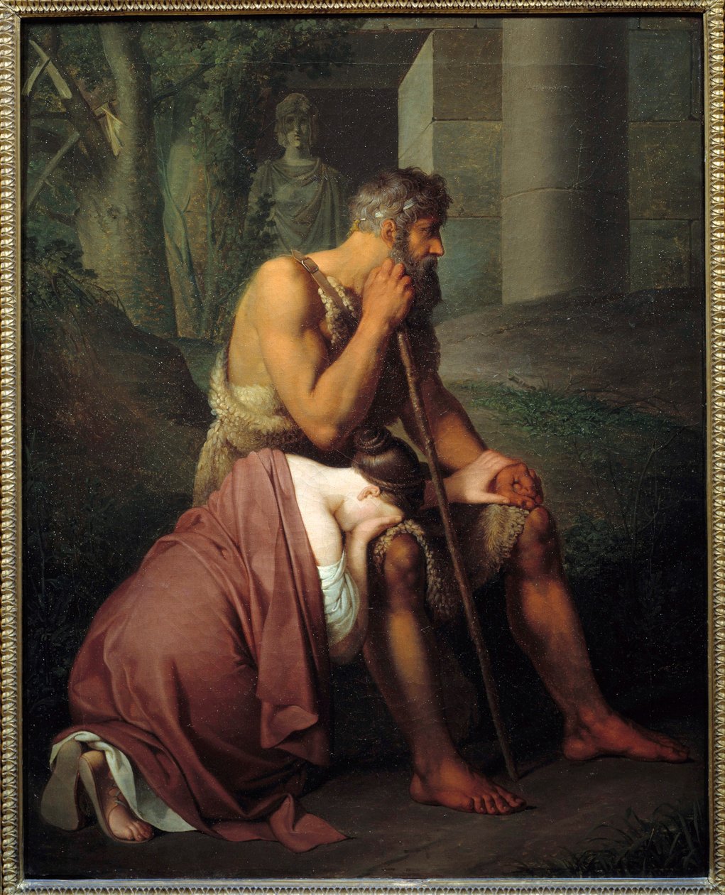 Ødipus og Antigone-maleri av Johann Peter Krafft (1780-1856) (ec.all.) 1809 Søn. 0,53x0,66 m av Johann Peter Krafft
