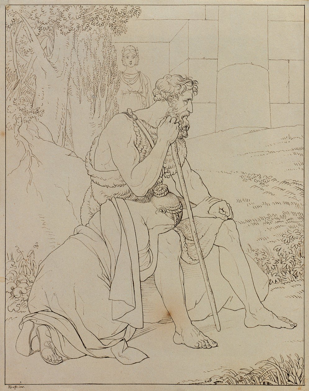 Ødipus og Antigone av Johann Peter Krafft